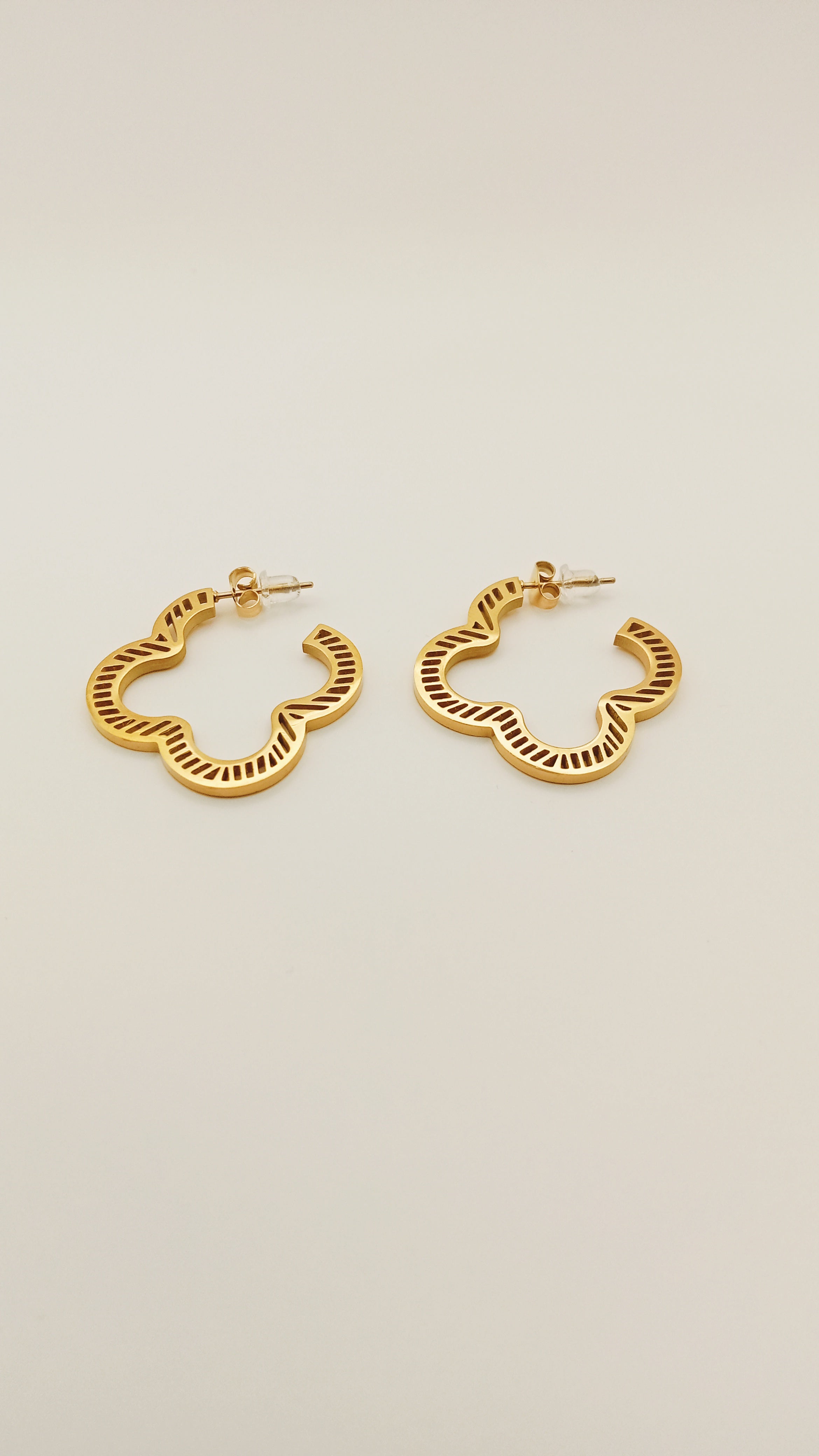 Boucles d'oreilles CREOLES TREFLES