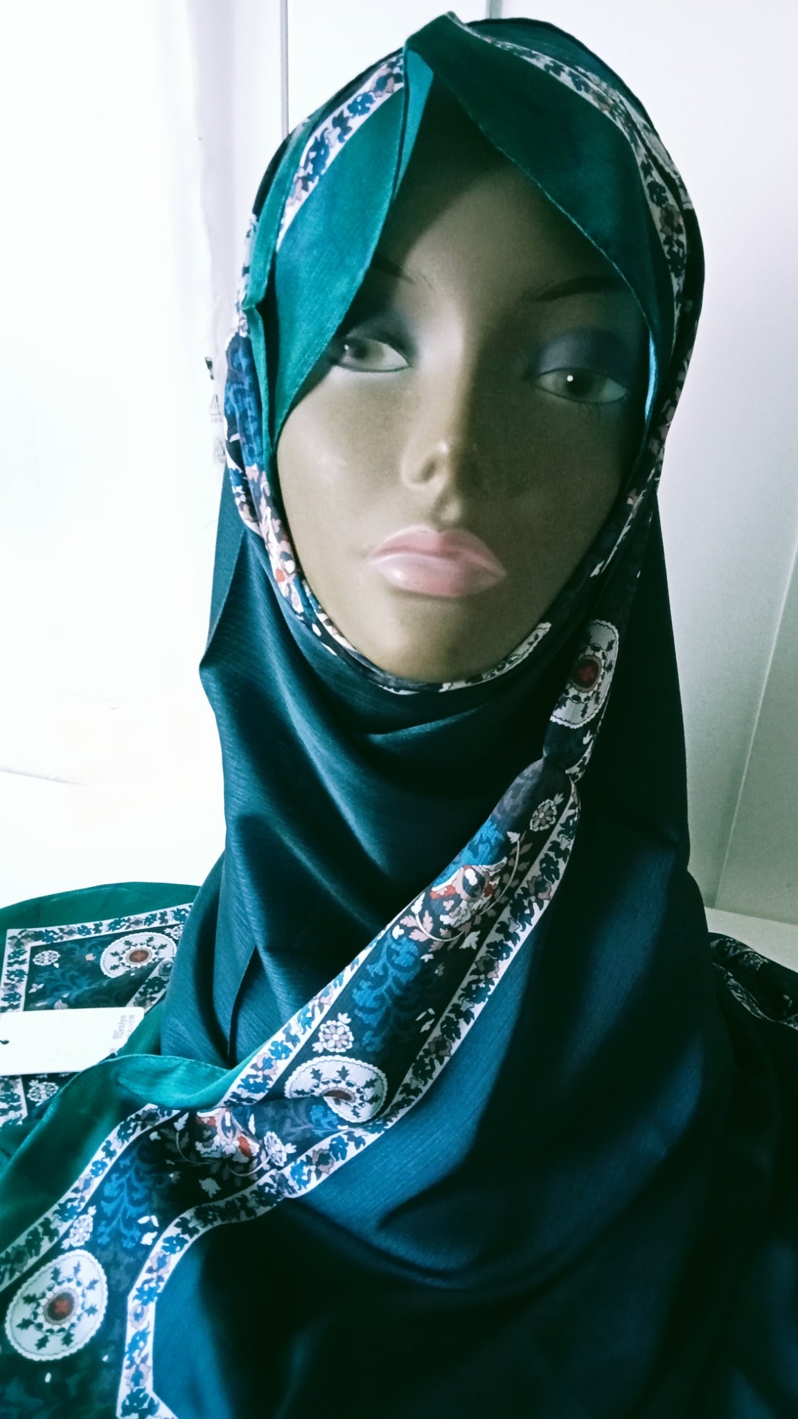 Foulard imprimé BLEU CANARD