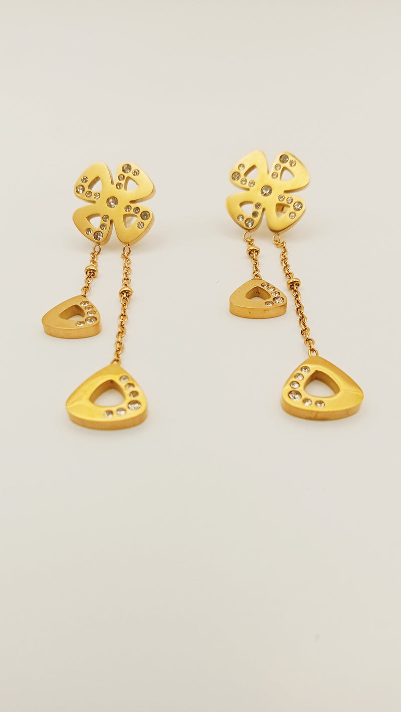 Boucles d'oreilles TREFLES 4 FEUILLES