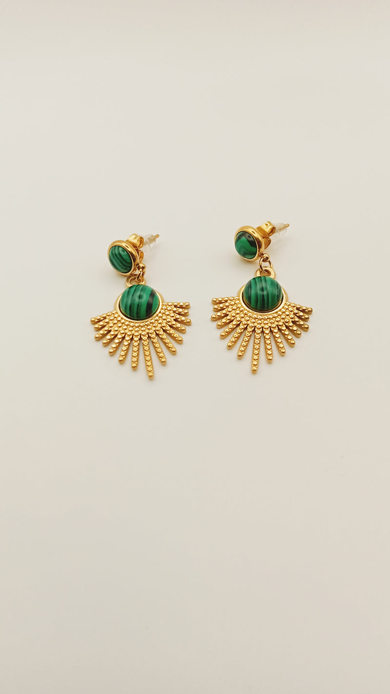 Boucles d'oreilles CHAMS VERT