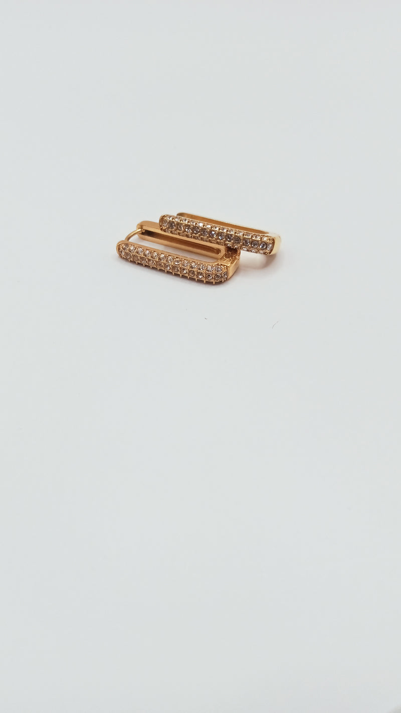Boucles d'oreilles réctangulaires