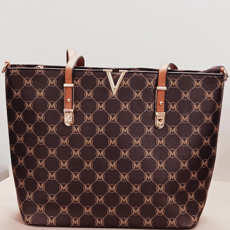 Sac grand à bandeliere marron chocolat