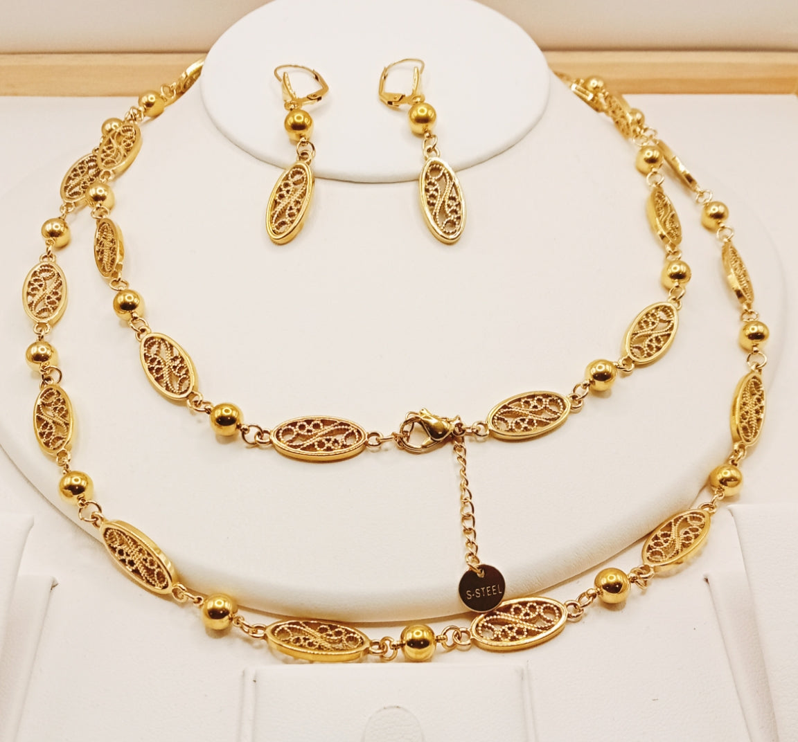 Sautoir Zari3a+ boucles d'oreilles