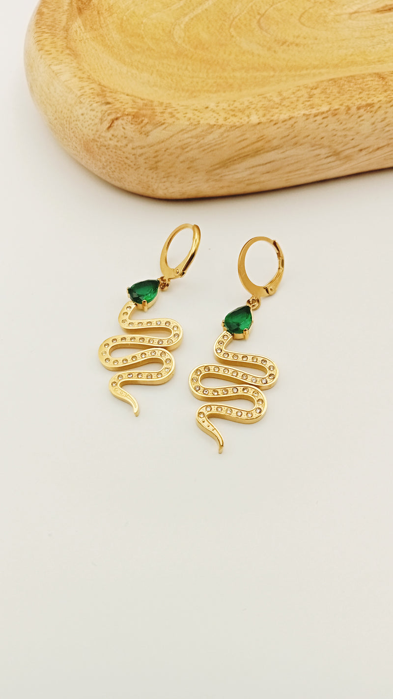 Boucles d'oreilles serpent