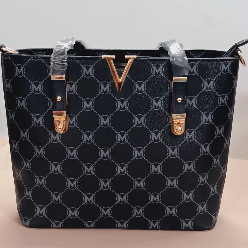 Sac grand à bandeliere noir/gris