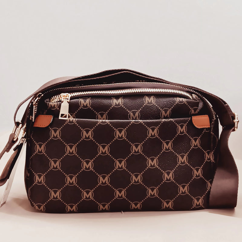 Sac à bandeliere marron chocolat